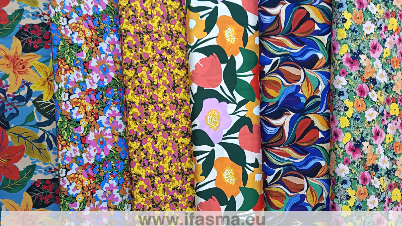 βισκόζη βουάλ εμπριμέ